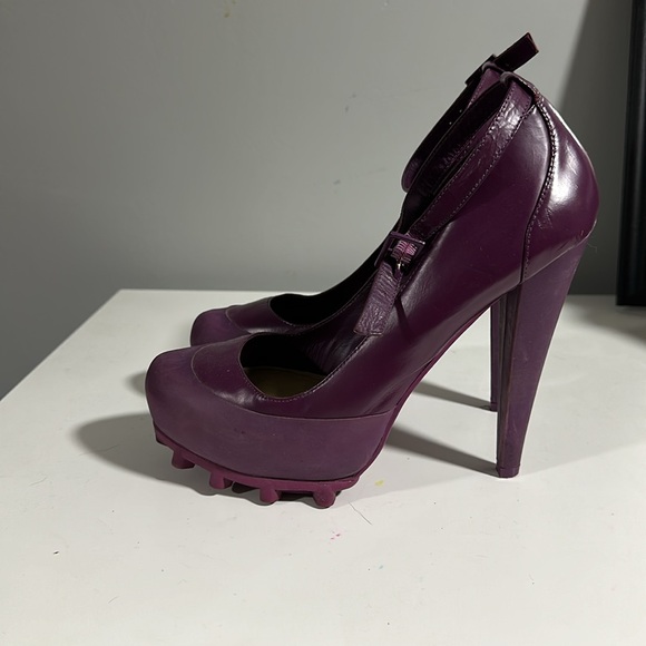 Purple Mary Jeans pumps with platform - Picture 5 of 7